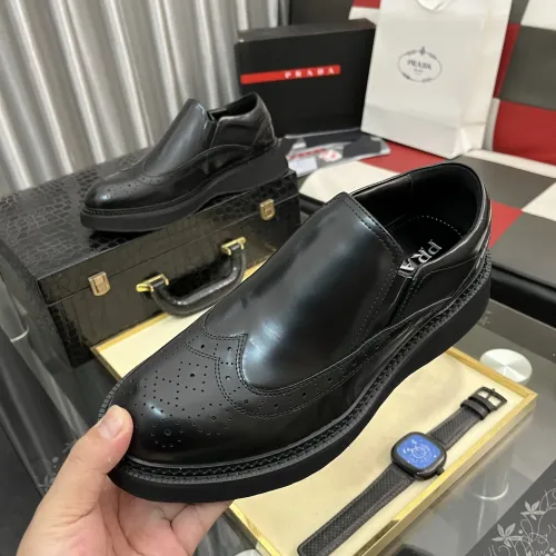 Prada Leather Shoes For Men #1408767 $115.00 USD, Wholesale Replica Prada Leather Shoes