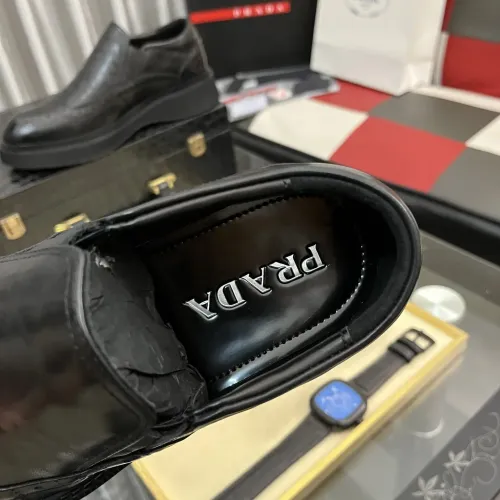 Replica Prada Leather Shoes For Men #1408768 $115.00 USD for Wholesale