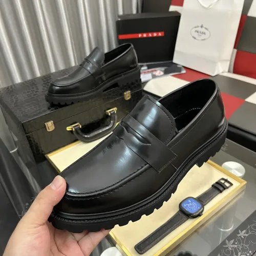 Prada Leather Shoes For Men #1408770 $115.00 USD, Wholesale Replica Prada Leather Shoes