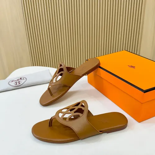 Replica Hermes Slippers For Women #1409033 $82.00 USD for Wholesale
