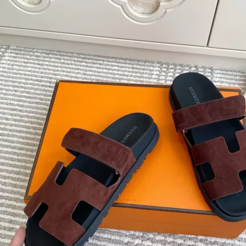 Replica Hermes Slippers For Men #1409372 $98.00 USD for Wholesale