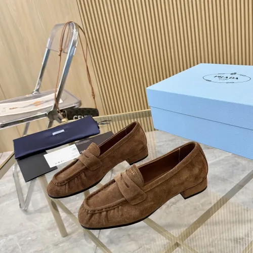 Prada Leather Shoes For Women #1409385 $102.00 USD, Wholesale Replica Prada Leather Shoes