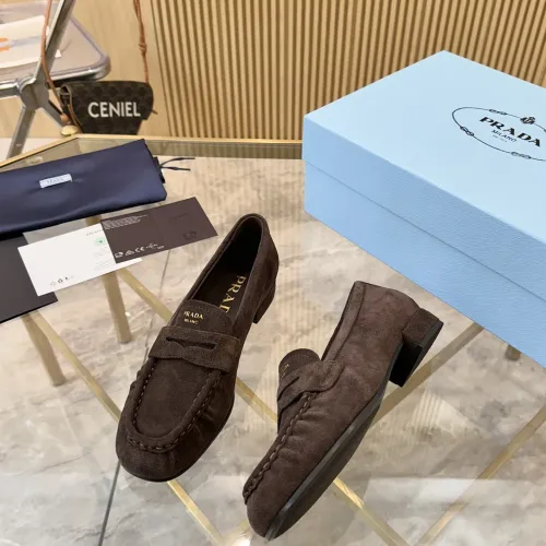 Replica Prada Leather Shoes For Women #1409386 $102.00 USD for Wholesale