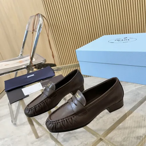 Prada Leather Shoes For Women #1409388 $102.00 USD, Wholesale Replica Prada Leather Shoes