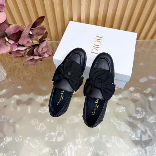 Replica Christian Dior Leather Shoes For Women #1409392 $115.00 USD for Wholesale