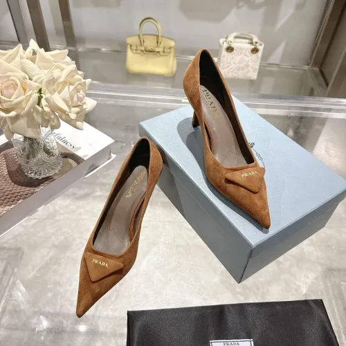 Replica Prada High-heeled Shoes For Women #1409410 $108.00 USD for Wholesale