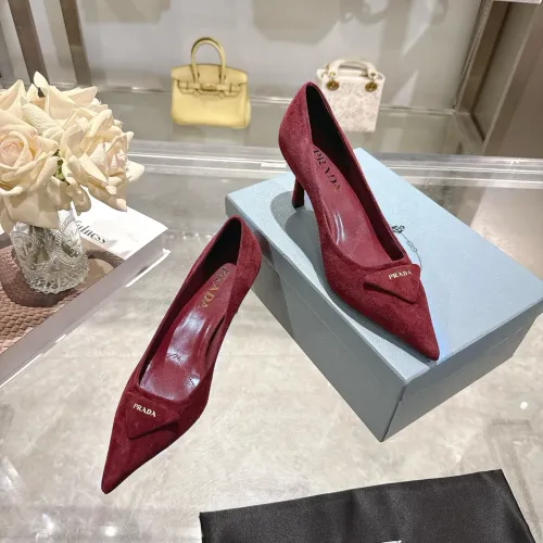 Replica Prada High-heeled Shoes For Women #1409411 $108.00 USD for Wholesale
