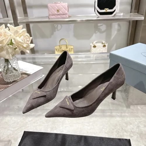 Prada High-heeled Shoes For Women #1409412 $108.00 USD, Wholesale Replica Prada High-heeled Shoes
