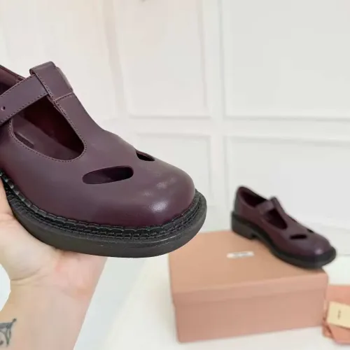 Replica MIU MIU Leather Shoes For Women #1409418 $102.00 USD for Wholesale