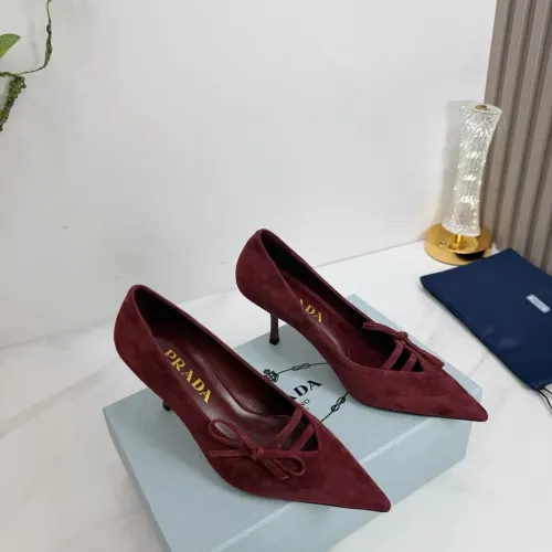 Prada High-heeled Shoes For Women #1409431 $102.00 USD, Wholesale Replica Prada High-heeled Shoes