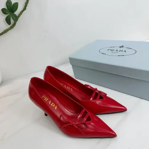 Prada High-heeled Shoes For Women #1409436 $102.00 USD, Wholesale Replica Prada High-heeled Shoes
