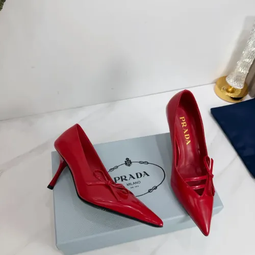 Replica Prada High-heeled Shoes For Women #1409436 $102.00 USD for Wholesale