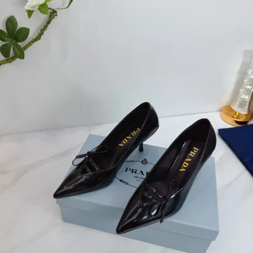 Replica Prada High-heeled Shoes For Women #1409437 $102.00 USD for Wholesale