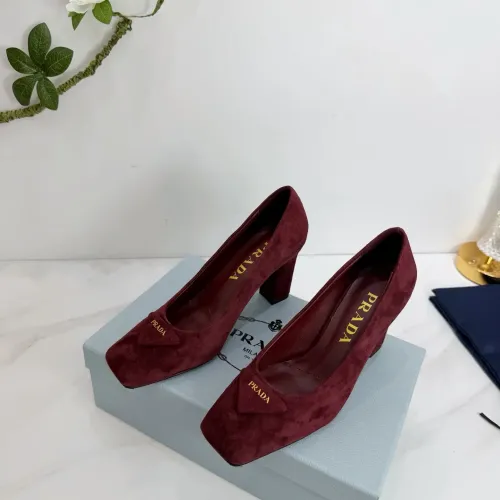Replica Prada High-heeled Shoes For Women #1409445 $102.00 USD for Wholesale