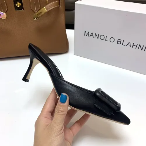 Replica Manolo Blahnik Slippers For Women #1409578 $96.00 USD for Wholesale