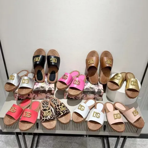 Replica Dolce & Gabbana D&G Slippers For Women #1409661 $88.00 USD for Wholesale