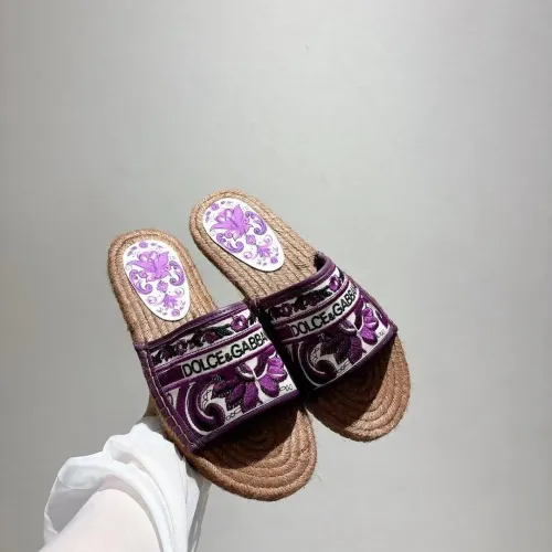 Dolce &amp; Gabbana D&amp;G Slippers For Women #1409670 $88.00 USD, Wholesale Replica Dolce &amp; Gabbana D&amp;G Slippers