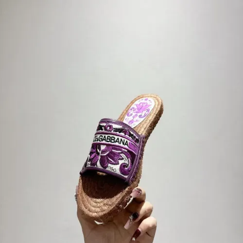 Replica Dolce & Gabbana D&G Slippers For Women #1409670 $88.00 USD for Wholesale