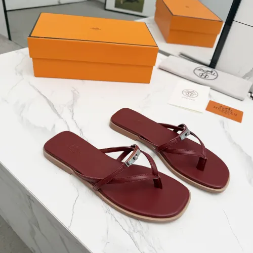 Replica Hermes Slippers For Women #1409945 $82.00 USD for Wholesale