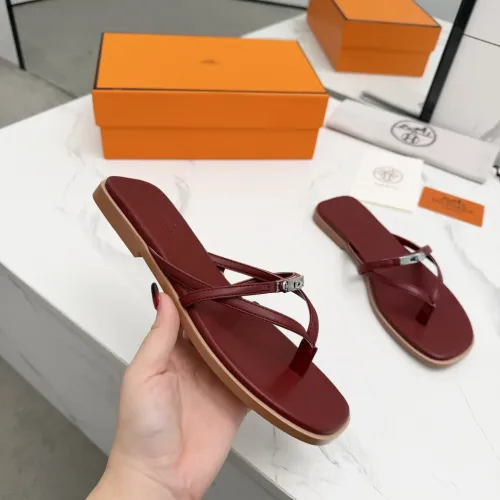 Replica Hermes Slippers For Women #1409945 $82.00 USD for Wholesale