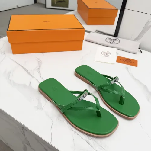 Replica Hermes Slippers For Women #1409946 $82.00 USD for Wholesale