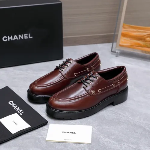 Chanel Leather Shoes For Women #1410025 $122.00 USD, Wholesale Replica Chanel Leather Shoes