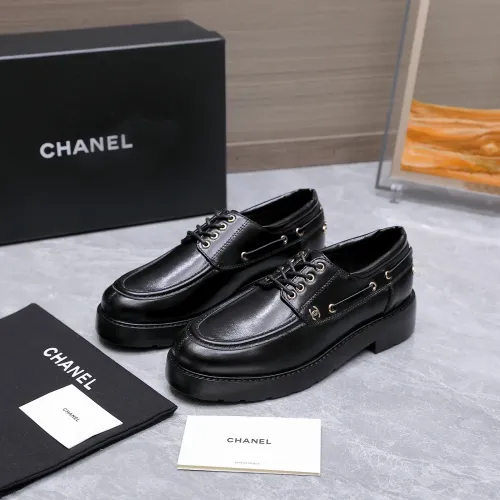 Chanel Leather Shoes For Women #1410026 $122.00 USD, Wholesale Replica Chanel Leather Shoes