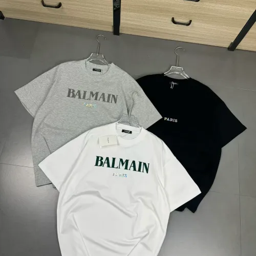 Replica Balmain T-Shirts Short Sleeved For Unisex #1410221 $32.00 USD for Wholesale