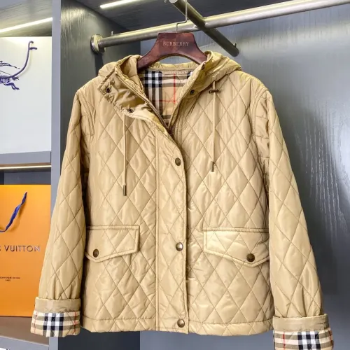 Burberry Down Feather Coat Long Sleeved For Women #1410238 $145.00 USD, Wholesale Replica Burberry Down Feather Coat