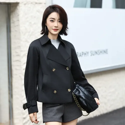 Burberry Trench Coat Long Sleeved For Women #1410242 $132.00 USD, Wholesale Replica Burberry Trench Coat