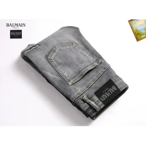 Replica Balmain Jeans For Men #1410419 $48.00 USD for Wholesale