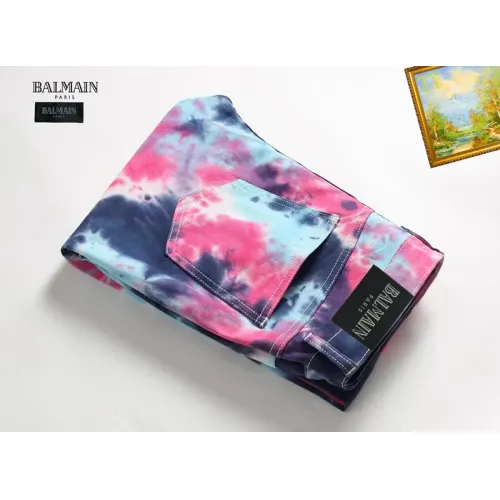Replica Balmain Jeans For Men #1410421 $48.00 USD for Wholesale