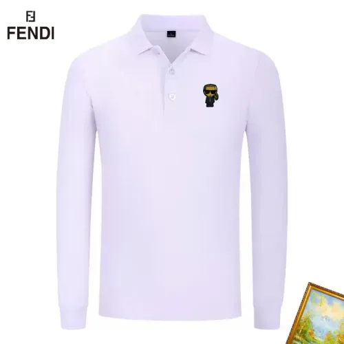 Fendi T-Shirts Long Sleeved For Men #1410497 $40.00 USD, Wholesale Replica Fendi T-Shirts