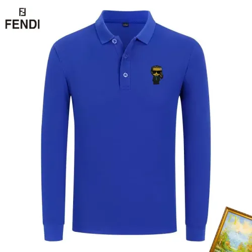 Fendi T-Shirts Long Sleeved For Men #1410500 $40.00 USD, Wholesale Replica Fendi T-Shirts
