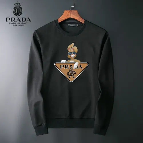 Prada Hoodies Long Sleeved For Men #1410552 $40.00 USD, Wholesale Replica Prada Hoodies