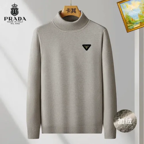 Prada Sweaters Long Sleeved For Men #1410709 $48.00 USD, Wholesale Replica Prada Sweaters