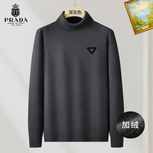 Prada Sweaters Long Sleeved For Men #1410710 $48.00 USD, Wholesale Replica Prada Sweaters