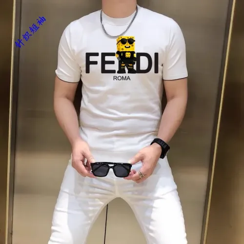 Fendi T-Shirts Short Sleeved For Men #1410928 $45.00 USD, Wholesale Replica Fendi T-Shirts