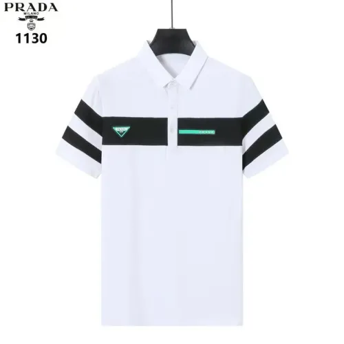Prada T-Shirts Short Sleeved For Men #1411030 $38.00 USD, Wholesale Replica Prada T-Shirts
