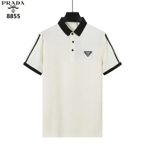 Prada T-Shirts Short Sleeved For Men #1411270 $38.00 USD, Wholesale Replica Prada T-Shirts