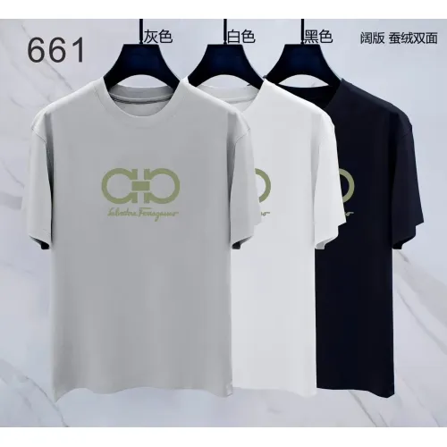 Replica Salvatore Ferragamo T-Shirts Short Sleeved For Men #1411374 $38.00 USD for Wholesale