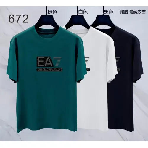 Replica Armani T-Shirts Short Sleeved For Men #1411438 $38.00 USD for Wholesale