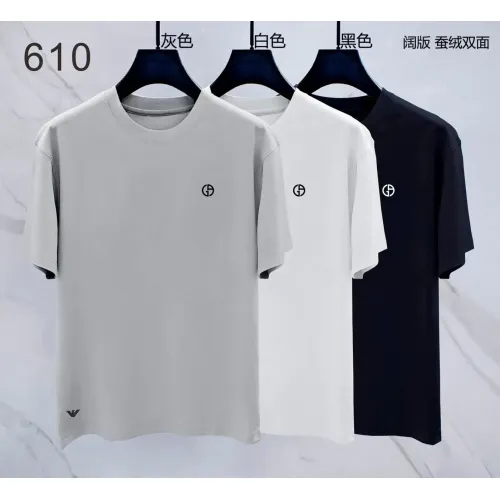 Replica Armani T-Shirts Short Sleeved For Men #1411449 $38.00 USD for Wholesale