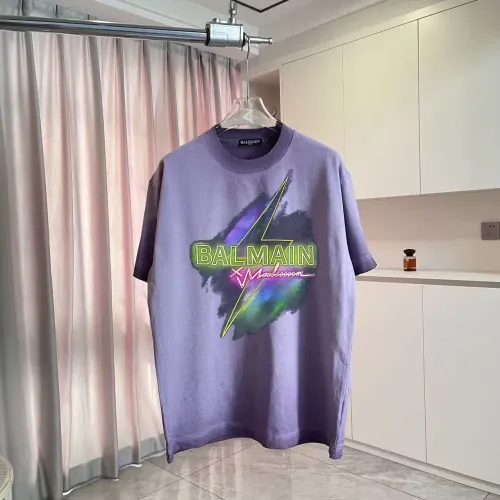 Balmain T-Shirts Short Sleeved For Unisex #1411943 $45.00 USD, Wholesale Replica Balmain T-Shirts