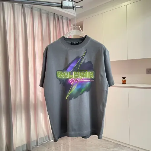 Balmain T-Shirts Short Sleeved For Unisex #1411945 $45.00 USD, Wholesale Replica Balmain T-Shirts