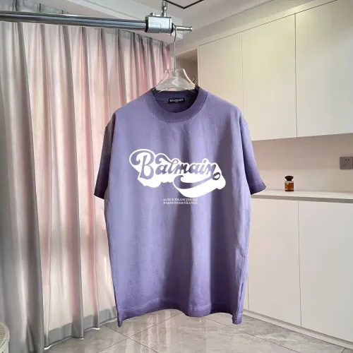 Balmain T-Shirts Short Sleeved For Unisex #1411949 $45.00 USD, Wholesale Replica Balmain T-Shirts