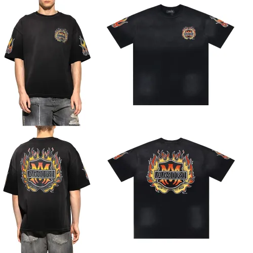 Replica Amiri T-Shirts Short Sleeved For Unisex #1412154 $34.00 USD for Wholesale
