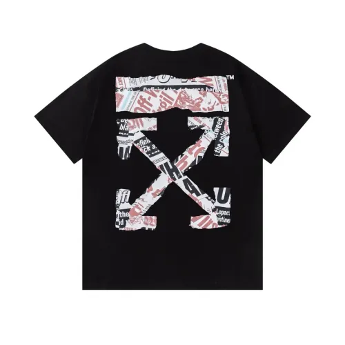 Off-White T-Shirts Short Sleeved For Unisex #1412166 $32.00 USD, Wholesale Replica Off-White T-Shirts
