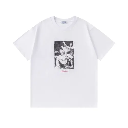 Off-White T-Shirts Short Sleeved For Unisex #1412175 $32.00 USD, Wholesale Replica Off-White T-Shirts