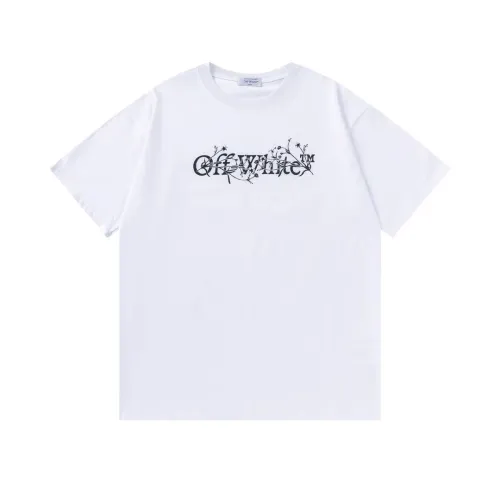 Off-White T-Shirts Short Sleeved For Unisex #1412183 $32.00 USD, Wholesale Replica Off-White T-Shirts